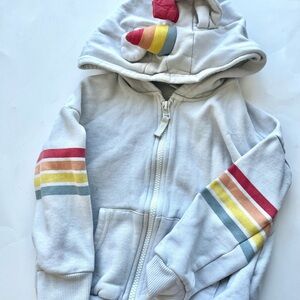 NEXT Direct size 4-5 Kids Rainbow Unicorn Hoodie